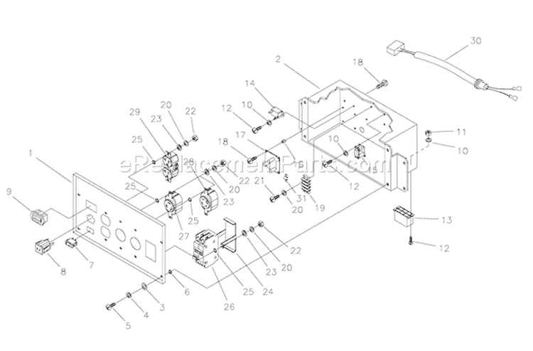 Page B Diagram and Parts List for 030342-0  Briggs and Stratton Generator